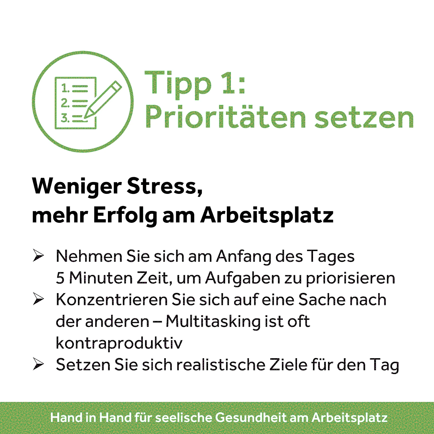 Tipp 1 Priorit&auml;ten setzen: Weniger Stress, mehr Erfolg am Arbeitsplatz